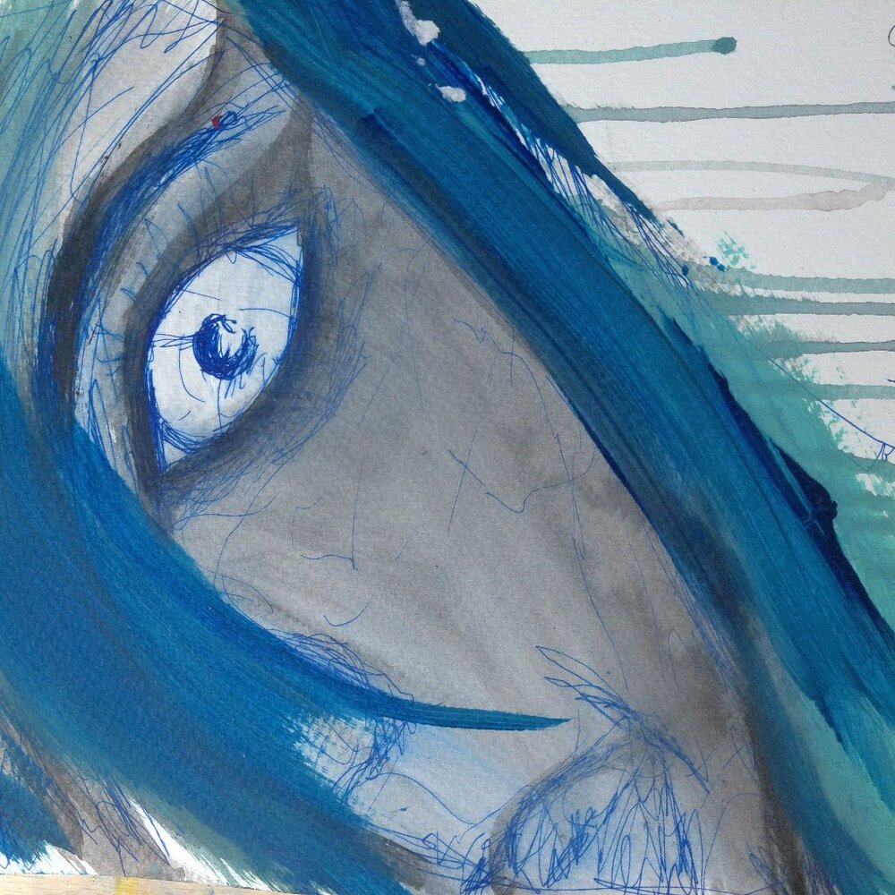 Titled "Cat" Original painting by Artist Rachael Potter